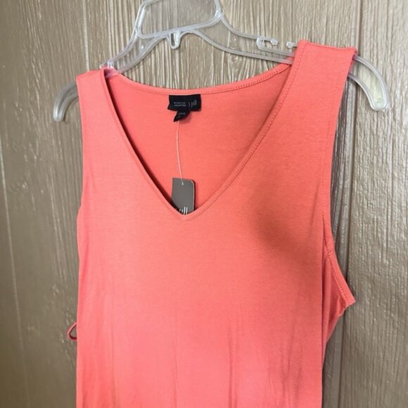 NWT J. Jill Wearever Women's V Neck Salmon Tie Sides Knit Tunic Top Petite S - Picture 2 of 6